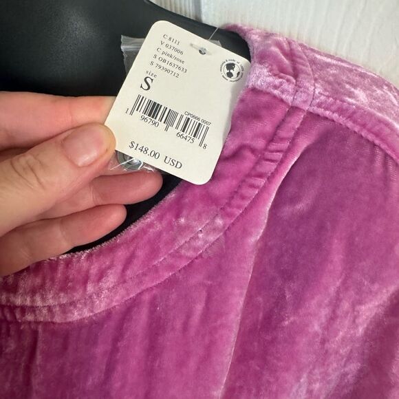 NWOT size Small Free People Moon City Velvet Top - Picture 5 of 7